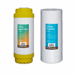 Whole House - Filter set - 10" x 4.5" Heavy Metals 1 Year 2 Filters (1SED, 1KDF)