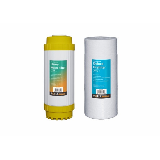 Whole House - Filter set - 10" x 4.5" Heavy Metals 1 Year 2 Filters (1SED, 1KDF) Whole House - Filter set - 10" x 4.5" Heavy Metals 1 Year 2 Filters (1SED, 1KDF)