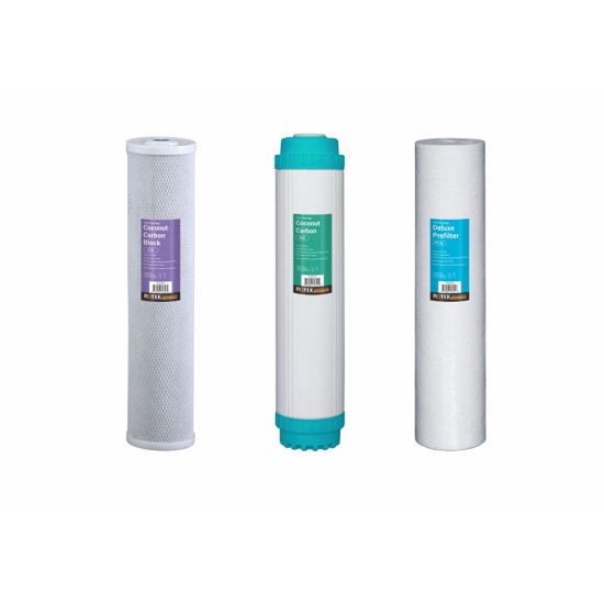 Whole House - Filter set - 20" x 4.5" Standard 1 Year (1SED, 1GAC, 1ACB) Whole House - Filter set - 20" x 4.5" Standard 1 Year (1SED, 1GAC, 1ACB)