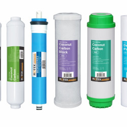 RO system - filter set ALK - 100GPD - 6 month (1PP, 1GAC, 1CTO + 1ROM + 1 PC + 1ALK)